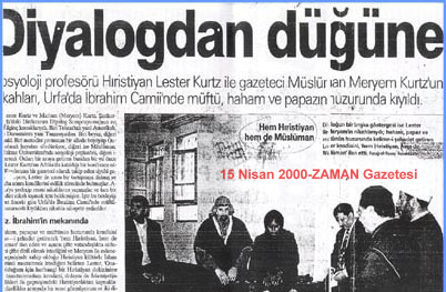 “Diyalogdan Düğüne” başlıklı Zaman Gazetesinin Haberi-http://arsiv.zaman.com.tr/2000/04/15/guncel/2.html